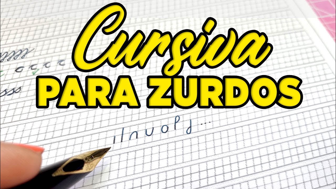 10 EJERCICIOS de CALIGRAFÍA CURSIVA para ZURDOS - YouTube - 