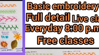 Vanya Creation boutique is live! free embroidery classes basic to advance subscribe my channel