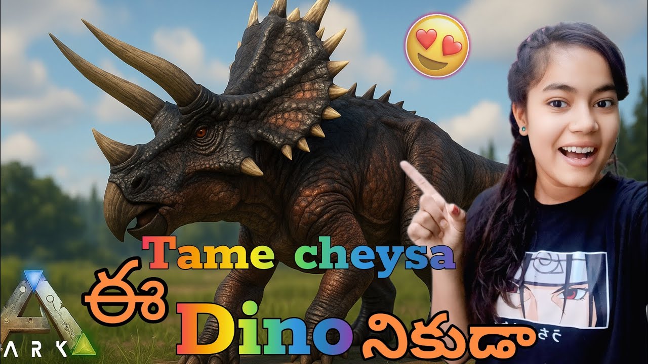 ARK Ultimate Mobile Edition - I tamed Trihorn dino 😃