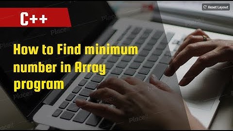 How to Find Minimum number in Array | C++ | Easy