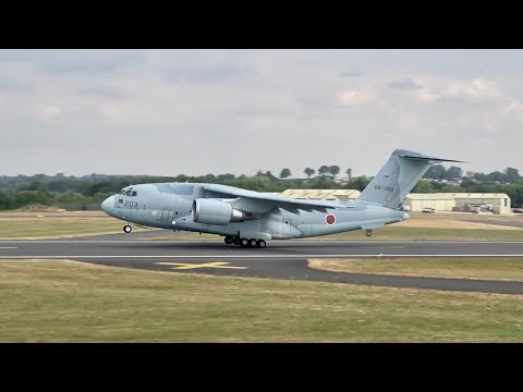 Kawasaki C-2 Japan Air Self Defense Force JASDF departure at RAF Fairford RIAT 2018 AirShow