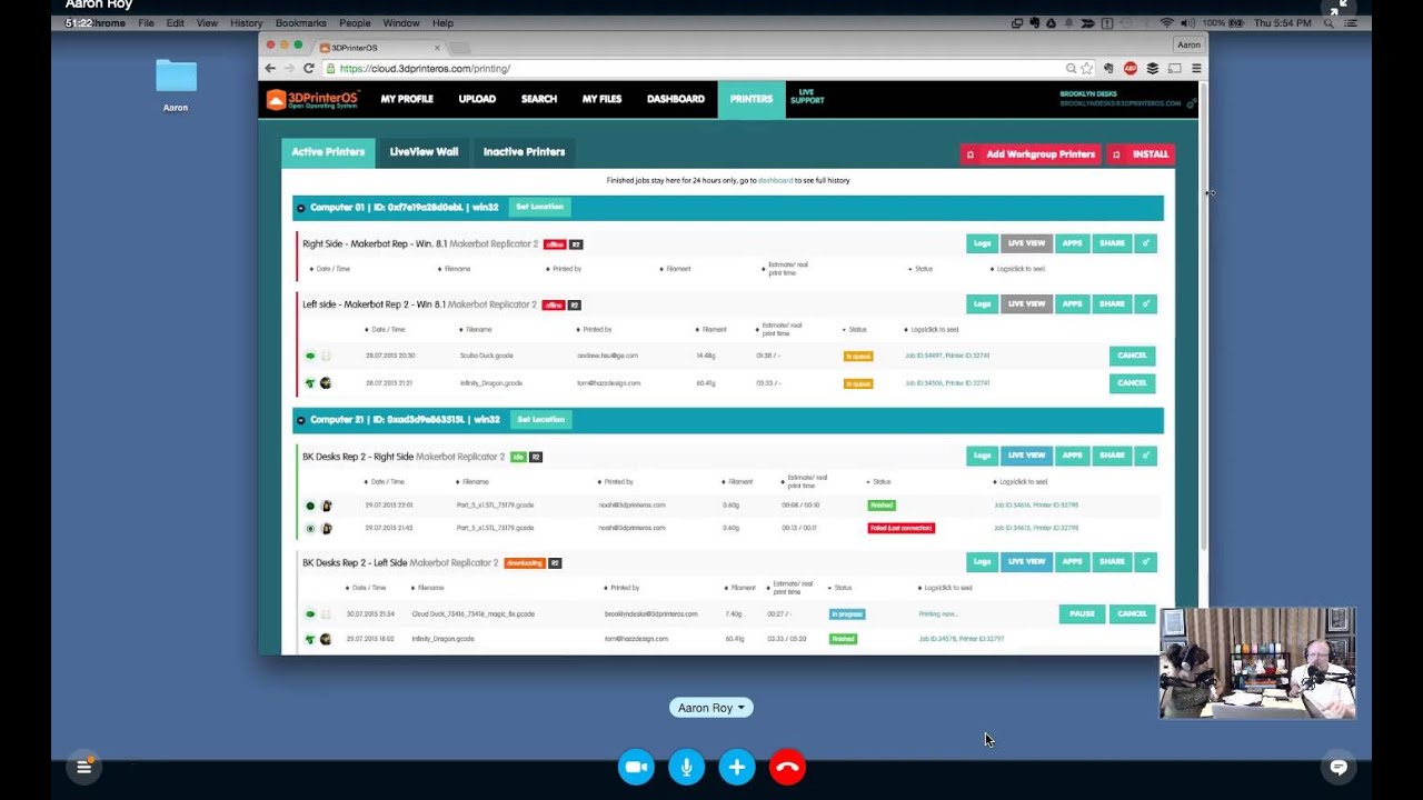WTFFF 096 3DPrinterOS Guided Tour