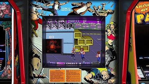 Double Dragon 2, realistic arcade bezel with the Mega Bezel Reflective Shader