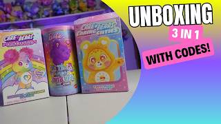 Famous Care Bears Unboxing 3 in 1 | Sugar Cuties Caring Cuties  Barbies Wealth