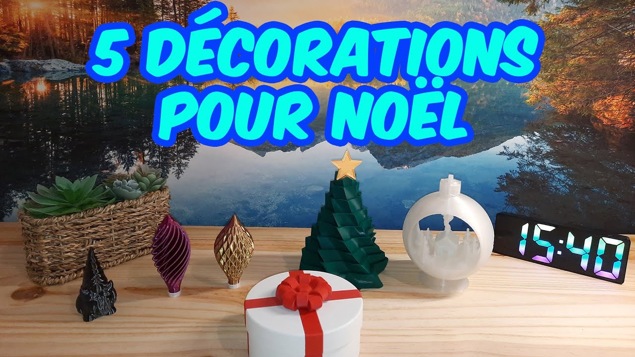 5 Idées de décorations pour Noël en impression 3D - YouTube