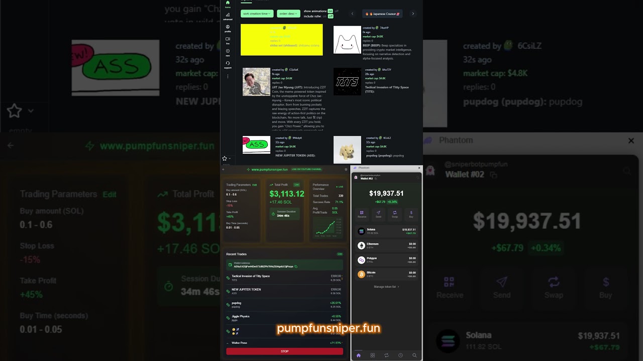 Free Pump Fun Sniper Bot Making $3000/Day on Pump.fun (Updated May 2025)