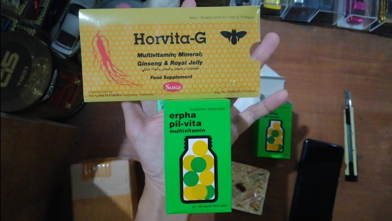 unboxing Erpha pil vita and Horvita Ginseng Royal Jelly unboxing Erpha pil vita and Horvita Ginseng Royal Jelly