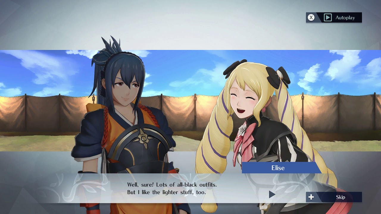 Fire Emblem Warriors - Oboro and Elise Support Conversation