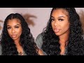 THE PERFECT NO HEAT HAIRSTYLE WITH MINIMAL LEAVE OUT | LOOSE DEEP WAVE HAIR | WIGGINS HAIR