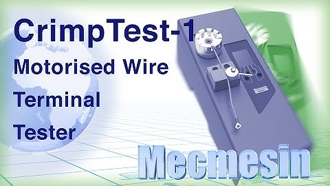 CrimpTest-1 Motorised Pull Tester for Wire Terminals - Mecmesin Force Measurement