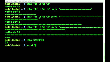 Horizontal Lines in the Terminal with Printf - BASH - Linux
