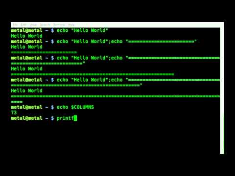 Horizontal Lines in the Terminal with Printf - BASH - Linux