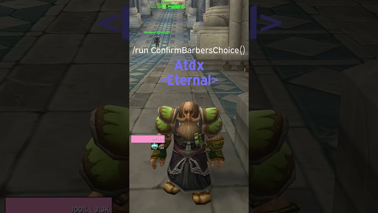 Change Your Hair For Free With No Cooldown On Classic WoW 