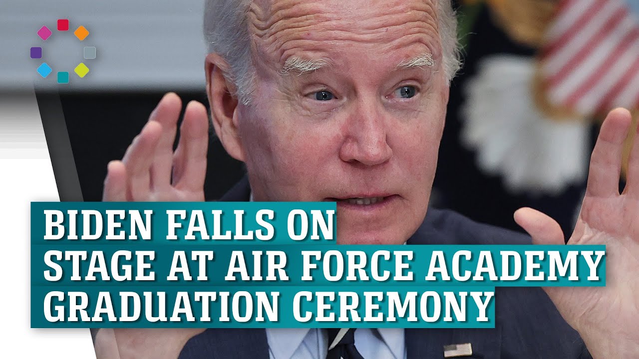 Joe Biden Falls on Stage at Air Force Academy Graduation Ceremony