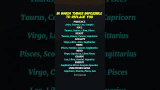 In Which Things Impossible To Replace You | By Zodiac Signs #zodiac #astrology #horoscope #tarot