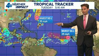 Details Tuesday tropical update: Tracking 2 systems in the Atlantic Update