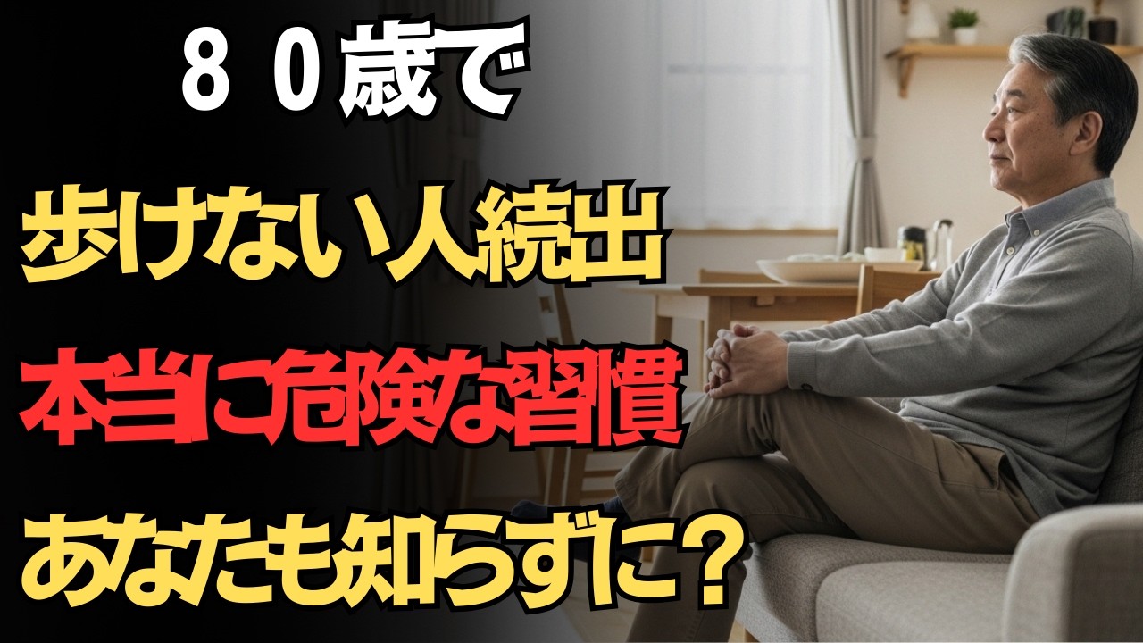 ８０歳で突然歩けなくなる人の共通点５選｜運動不足は５位…１位は日本人が毎日続けている「危険な習慣」だった！