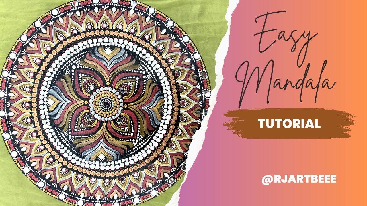Easy Dot Mandala Painting Tutorial @rjartbeee - YouTube