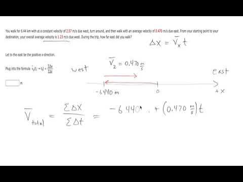 Average Velocity Word Problem - Live Homework Example Problem - YouTube