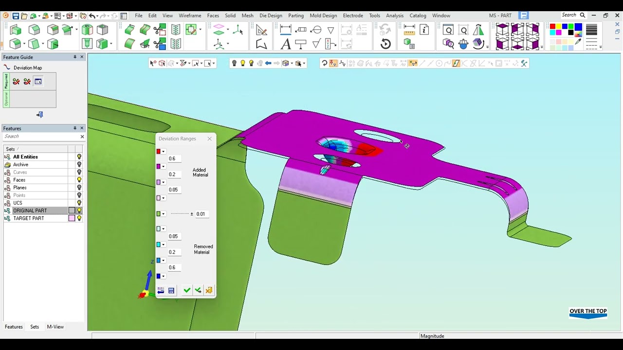 Cimatron Analysis - Deviation Map function