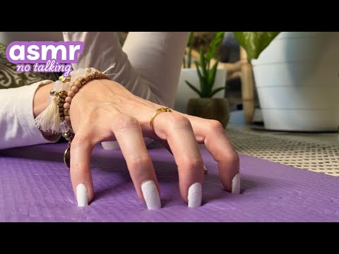 ASMR * Tap/Scratching on my Thick Workout Mat