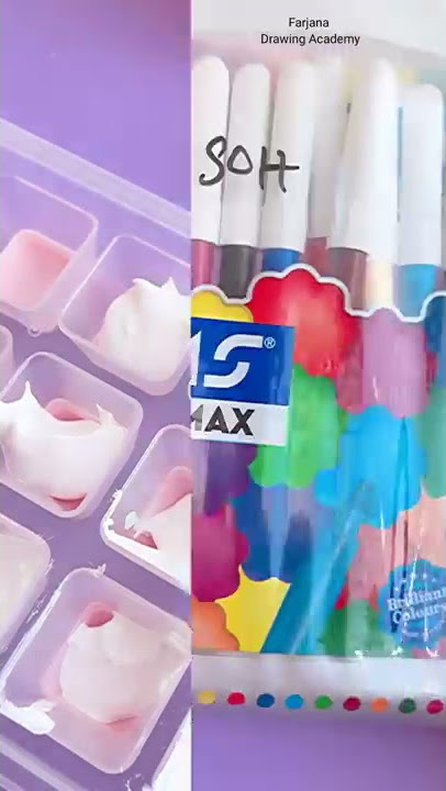 How to Turn 'DOMS Sketch Pen' into Acrylic color || How To Make Acrylic Color At Home #Shorts