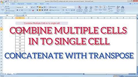 Quickly CONCATENATE multiple cells with commas, semicolon & space | Multiple cell in to single cell