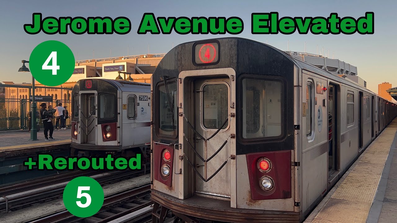 Nyc R142a NYC Subway: Jerome Avenue Line Elevated action (R142, R142A) - YouTube