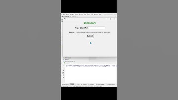Dictionary using Python Tkinter (Free source code) #python #shorts