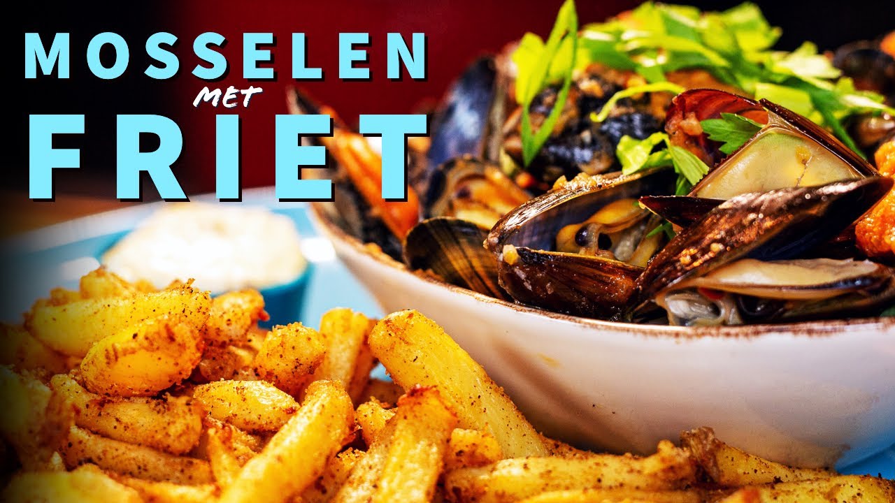 Mosselen met FRIET aan het spit! Zelf aioli maken en patatjes op de BBQ!