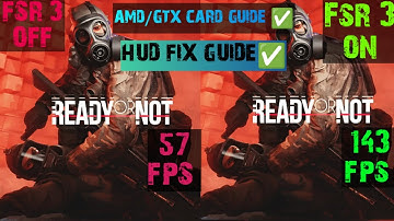 How to install fsr 3 in ready or not ,amd gpu tutorial+hud flicker fix guide+mod link+fps test