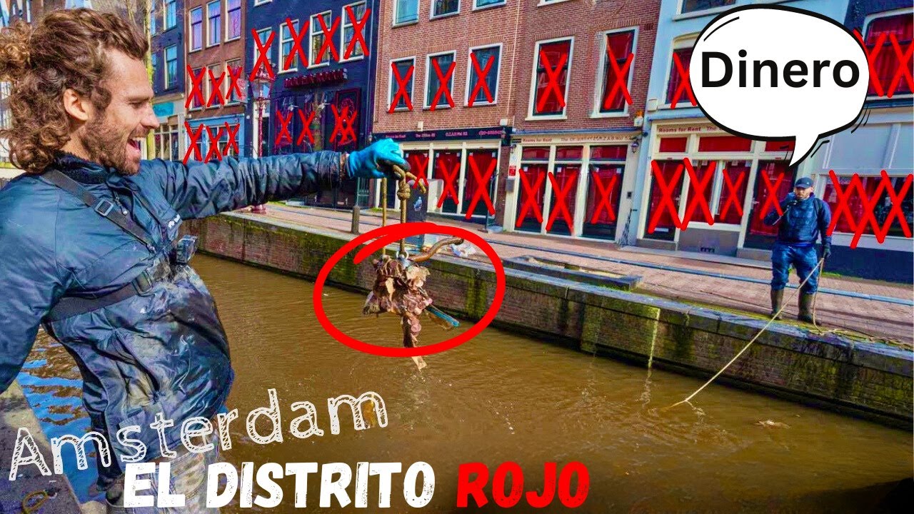 ¡Pescando con imanes en el Distrito Rojo de Amsterdam!
