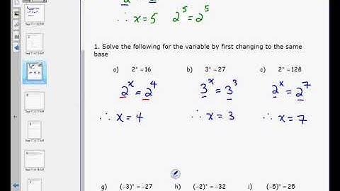 MCT4C Unit 2 Solving Exponential Equations