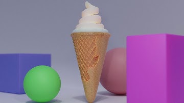Blender 2.92 MantaFlow APIC Viscosity Simulation. ICE CREAM