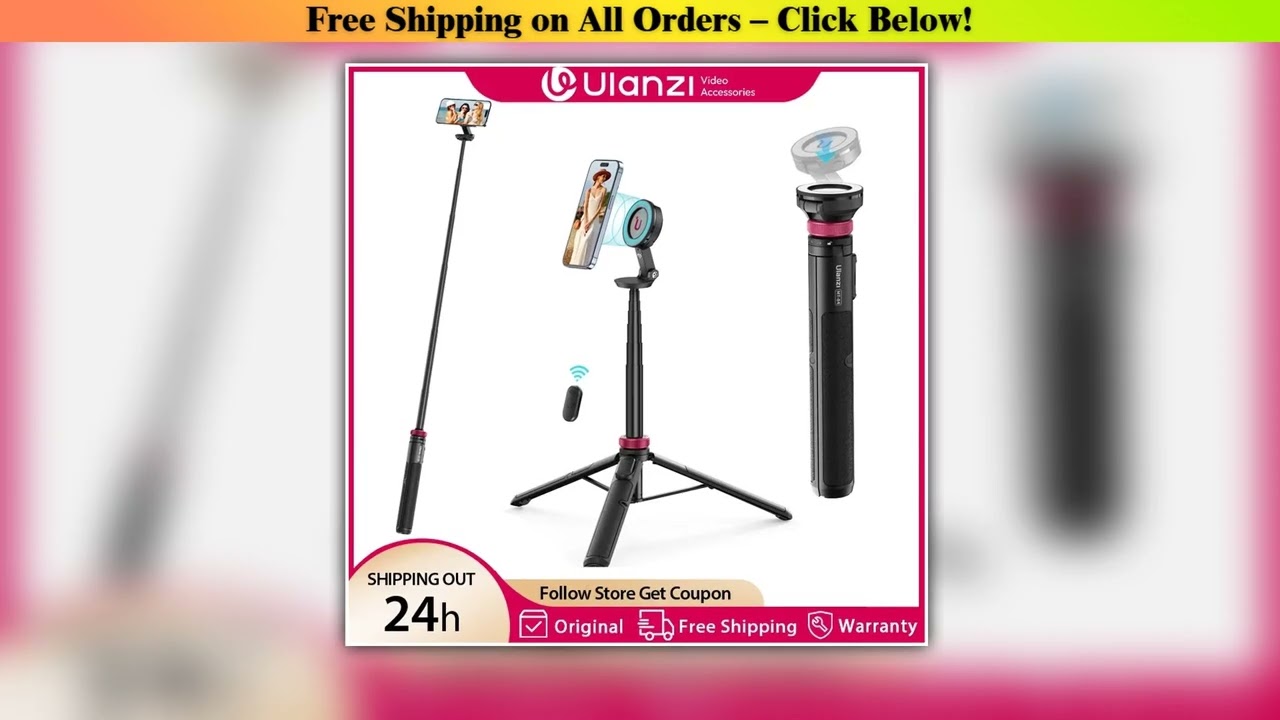 Ulanzi MT84 153M Magsafe Selfie Stick Tripod Stand Bluetooth Remote Phone Extension Tripod for IPho