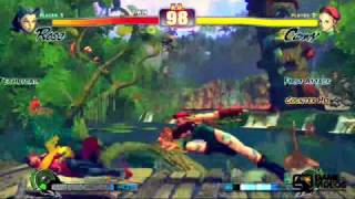 Street Fighter 4 IV Gameplay - Rose vs Cammy