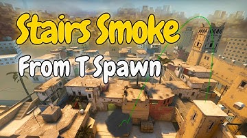 Mirage New Stairs Smoke From T Spawn (Ramp)