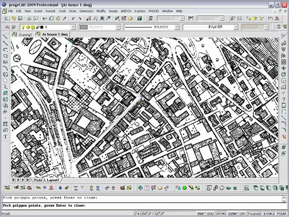 Hybrid Raster Vector Editing Using progeCAD AutoCAD Clone - YouTube