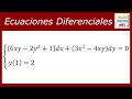 ECUACIONES DIFERENCIALES EXACTAS - Ejercicio 1