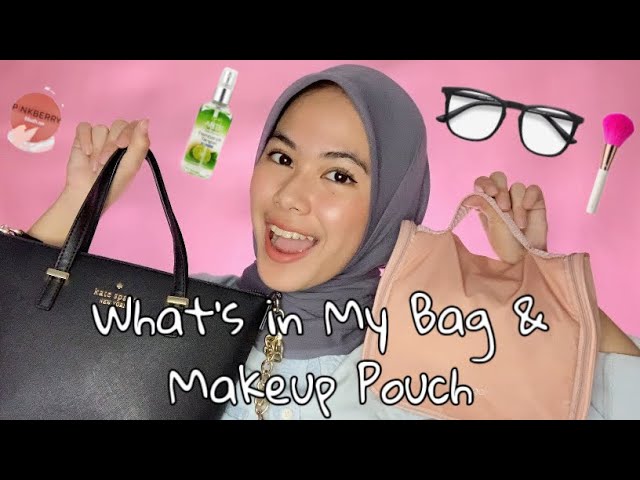 What’s in My Bag & Makeup Pouch! class=