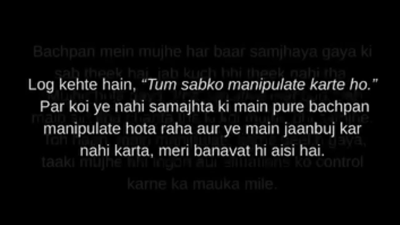 Haa, Hoon Main Manipulative.#live#love#feeling #Depression If you're problem in your relationship.
