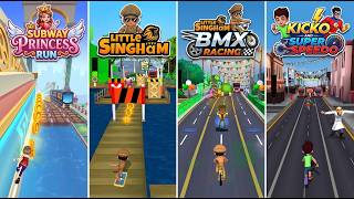Subway Princess Run VS Little Singham VS Little Singham BMX Racing VS Kicko - Who will win ? screenshot 3