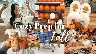 Cozy Fall Prep 🍂 fall decor shopping, decor hack, pumpkin cream cold brew, book store
