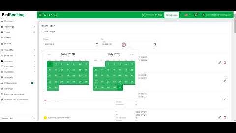 BedBooking  - How can I generate room report WEB EN