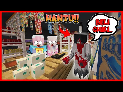 ATUN & MOMON BANGUN WARUNG DI MINECRAFT TAPI HORROR !! Feat @sapipurba Minecraft