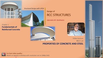 Structural Design with Upen : Design of RCC Structures : RCC-1.4  Properties of Concrete and Steel