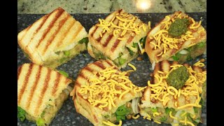 MUMBAI STYLE MASALA TOAST!! PAV BAJI  MASALA TOAST SANDWICH! MUMBAI STREET FOOD