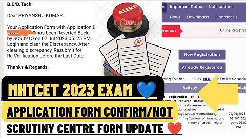 MHTCET 2023 💙 CAP ROUND REGISTRATION REVERT BACK LAST DAY UPDATE #mhtcet2023 #mhtcet