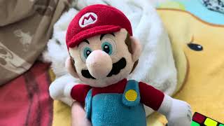 Mario tries to solve a rubix cube