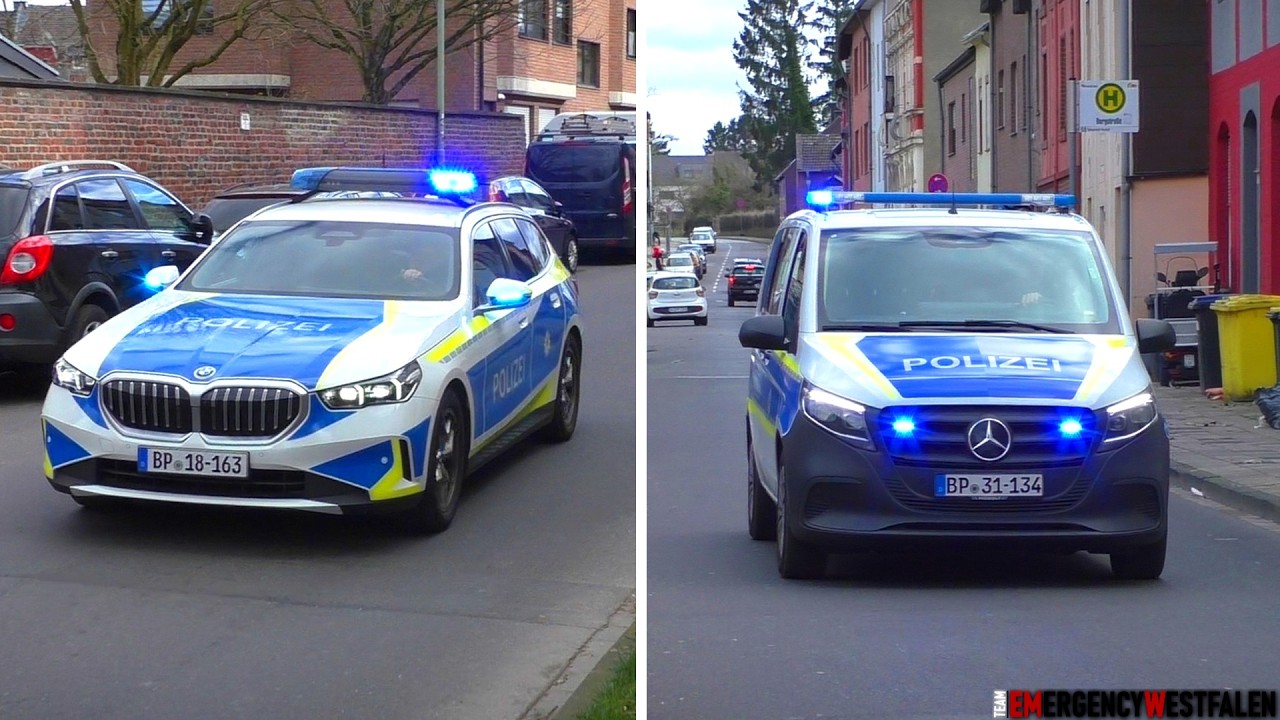 [MANN FLÜCHTET AUF FEUERWACHE 🚔] - EINSATZFAHRTEN BUNDESPOLIZEI zum GROßEINSATZ in Eschweiler